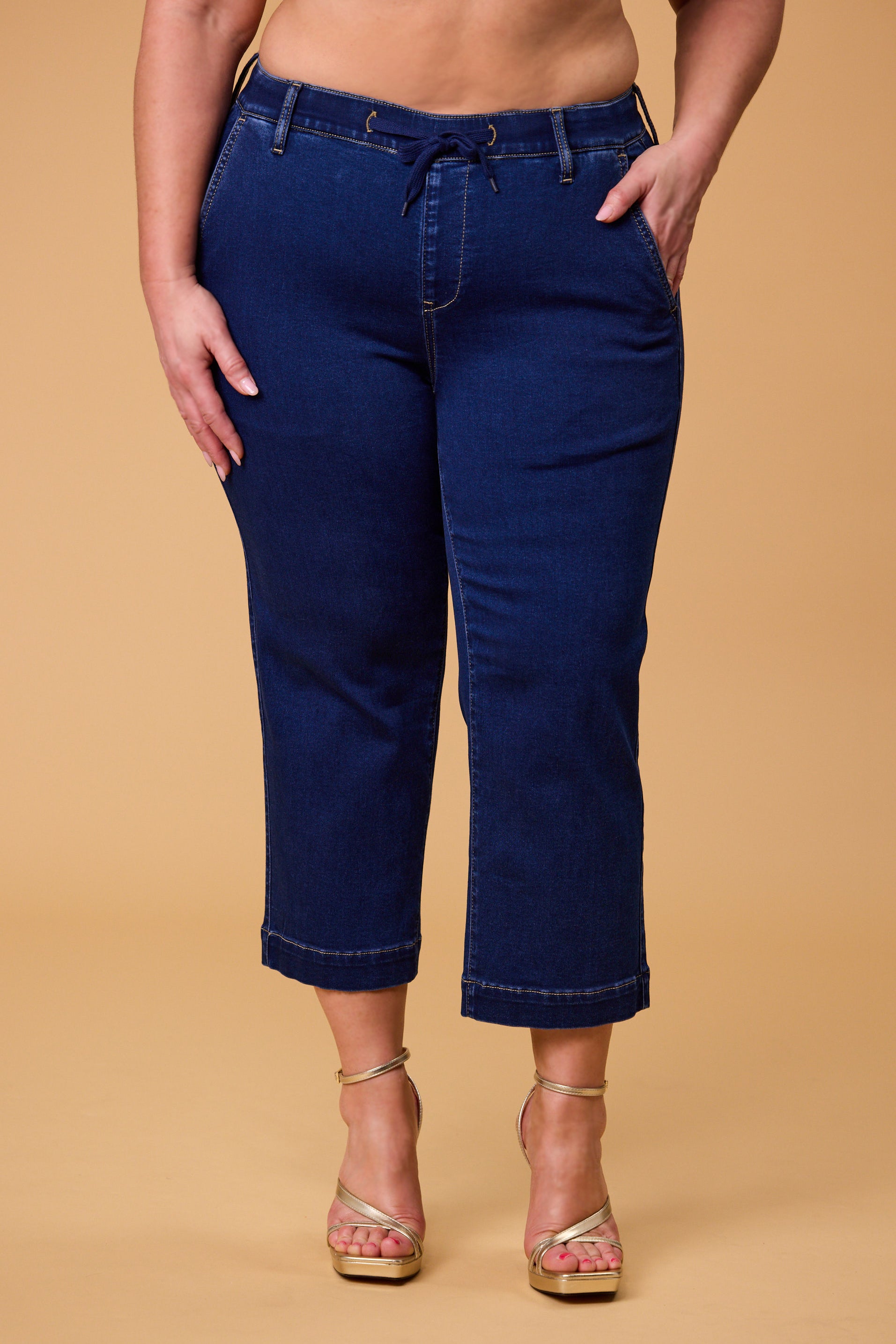 Denim capri jeggings best sale